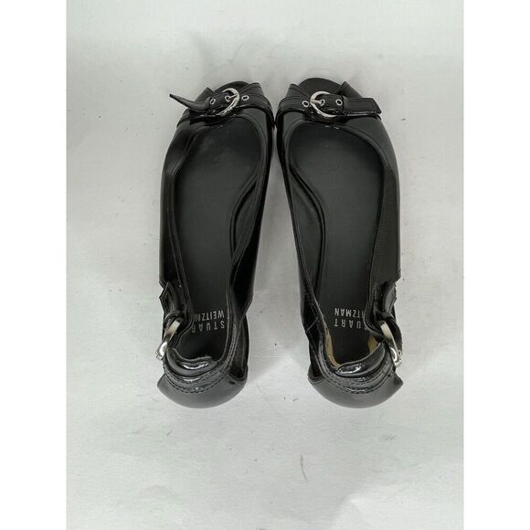 Stuart Weitzman Black Flats with Buckle Detail - Picture 8 of 12